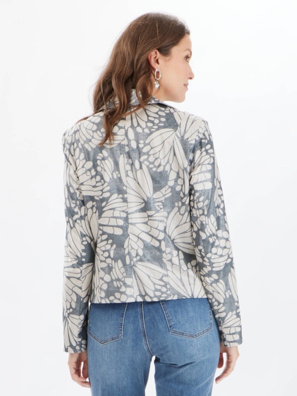 Printed Moto Jacket by Joseph Ribkoff - Picture 3 of 9